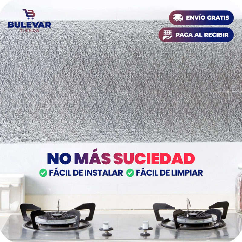 PAPEL ALUMINIO ADHESIVO DE COCINA + PROMO