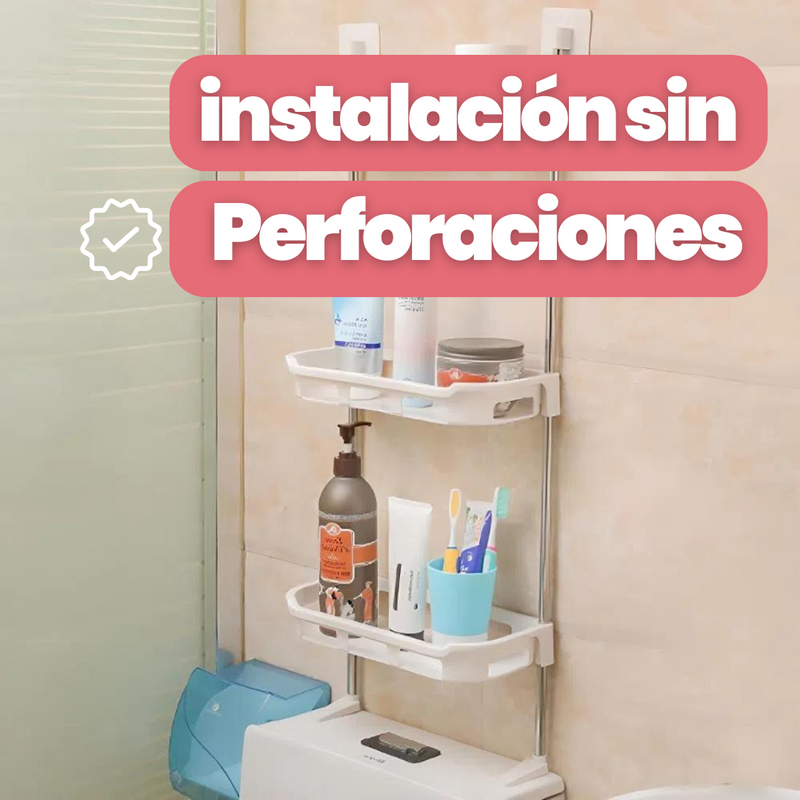 ESTANTE ORGANIZADOR DE 2 NIVELES PARA BAÑO O COCINA