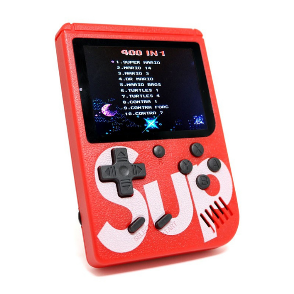 SUP PRO® MINI CONSOLA CON 400 JUEGOS CLÁSICOS RETRO CON CONTROL