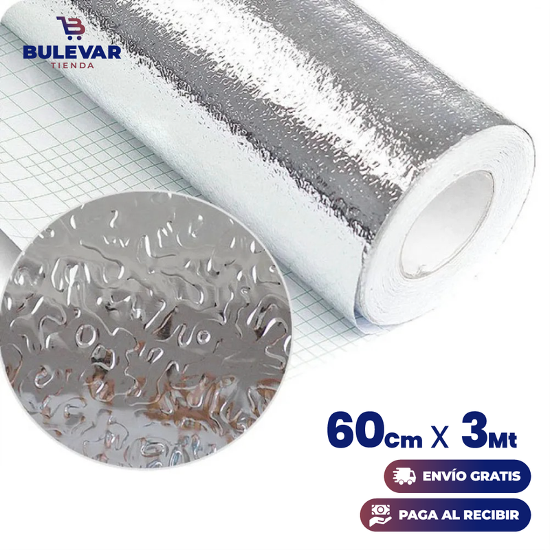 PAPEL ALUMINIO ADHESIVO DE COCINA + PROMO