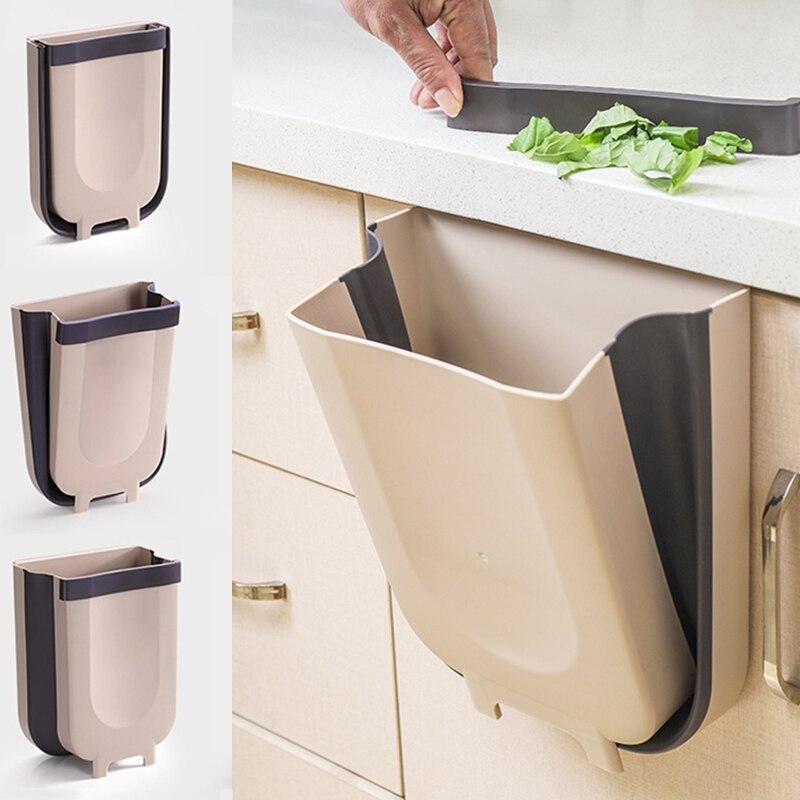PAPELERA PLEGABLE 🤩  MULTIFUNCIONAL PARA COCINA 👌