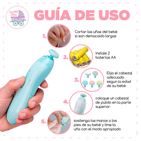 LIMADOR DE UÑAS ELÉCTRICA PARA BEBES Y NIÑOS 👶