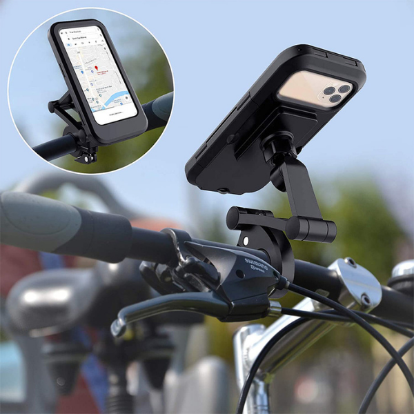 SOPORTE DE TELÉFONO IMPERMEABLE PARA MOTOS Y BICICLETAS