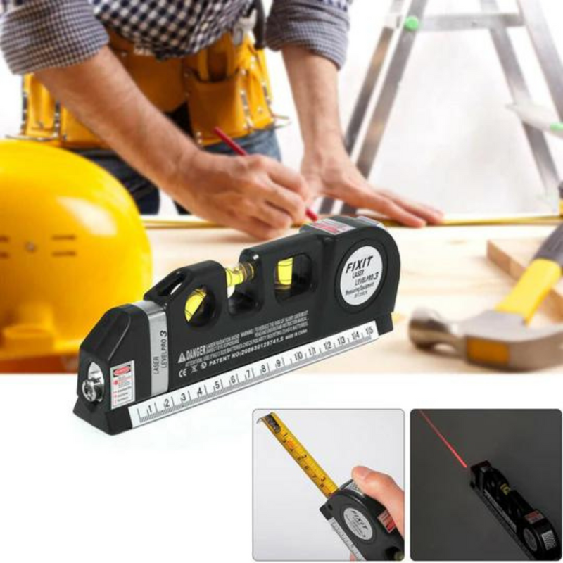 METRO CON NIVEL LASER 4 en 1 ⭐👷‍♂️