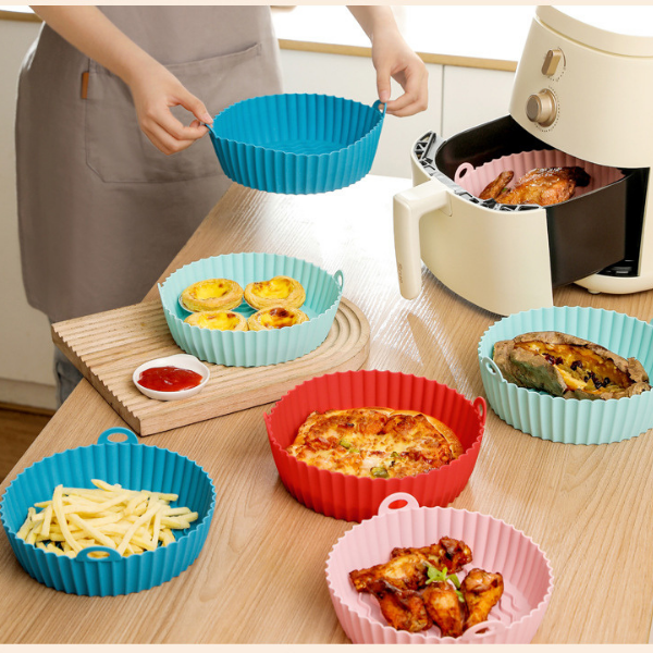 PACK DE 6 CANASTAS DE SILICONA PARA AIR FRYER