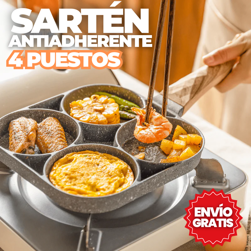 SARTÉN ANTIADHERENTE DE 4 PUESTOS