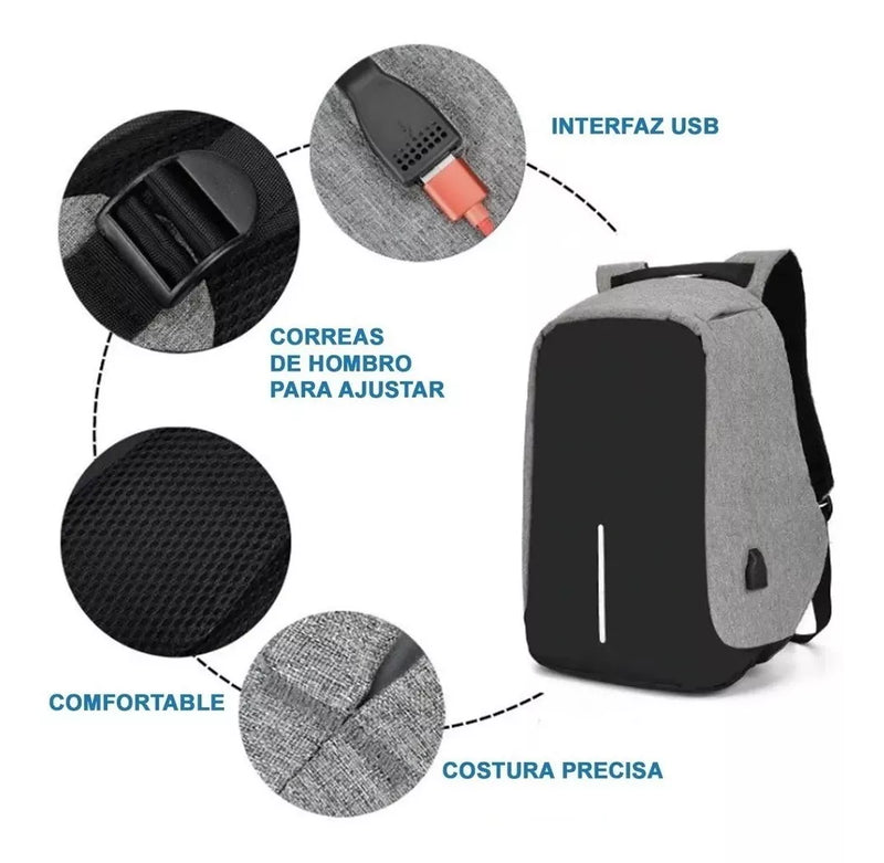 🚨 MOCHILA IMPERMEABLE ANTIRROBO 🚨