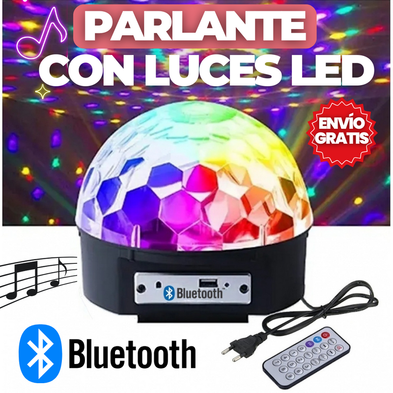 BOLA DE LUZ LED PARLANTE CON BLUETOOTH 🎵